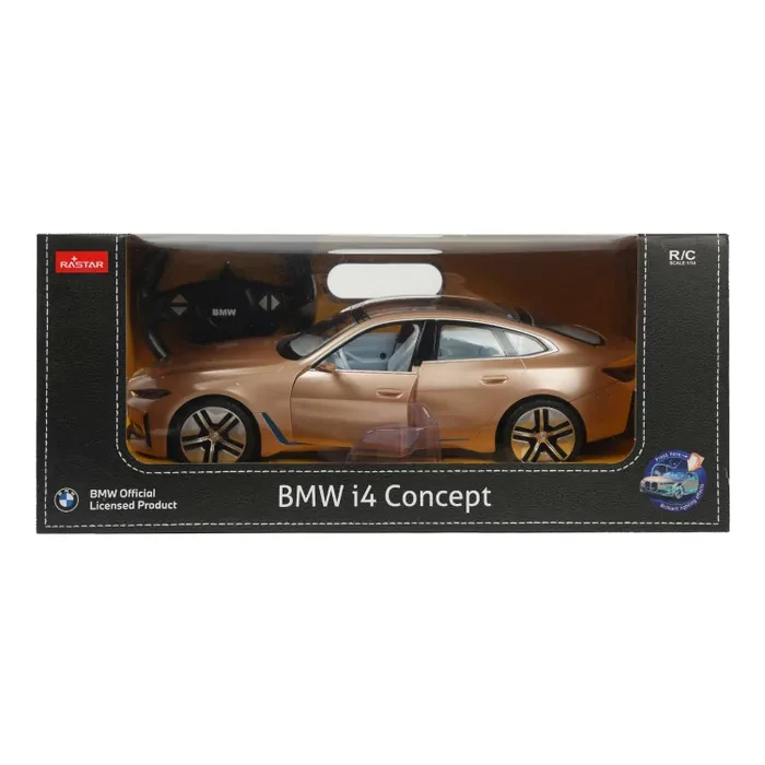 Радиоуправляемая машина RASTAR 1:14 BMW i4 Concept Золотая - фото 1 - id-p112443416