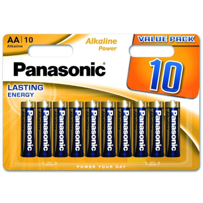 Батарейки щелочные Panasonic Alkaline Power AA/R6 1.5V, 10шт