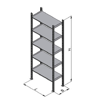 Стеллажи металлические складского типа