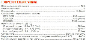 Фронттерминальный аккумулятор Delta FT 12-180 M (12В, 180Ач), фото 2