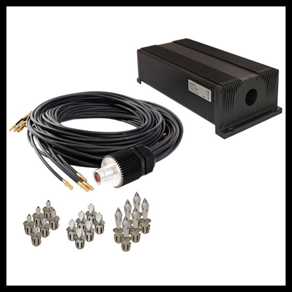 Комплект "Звездное небо" для турецкого хамама Cariitti Crystal Star VPL-30T (100+18 насадок, хром, мерцание)