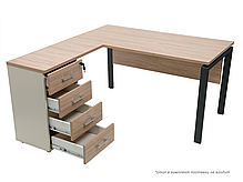 Тумба боковая NPW-408 L4 вяз натуральный/бежевый, фото 5