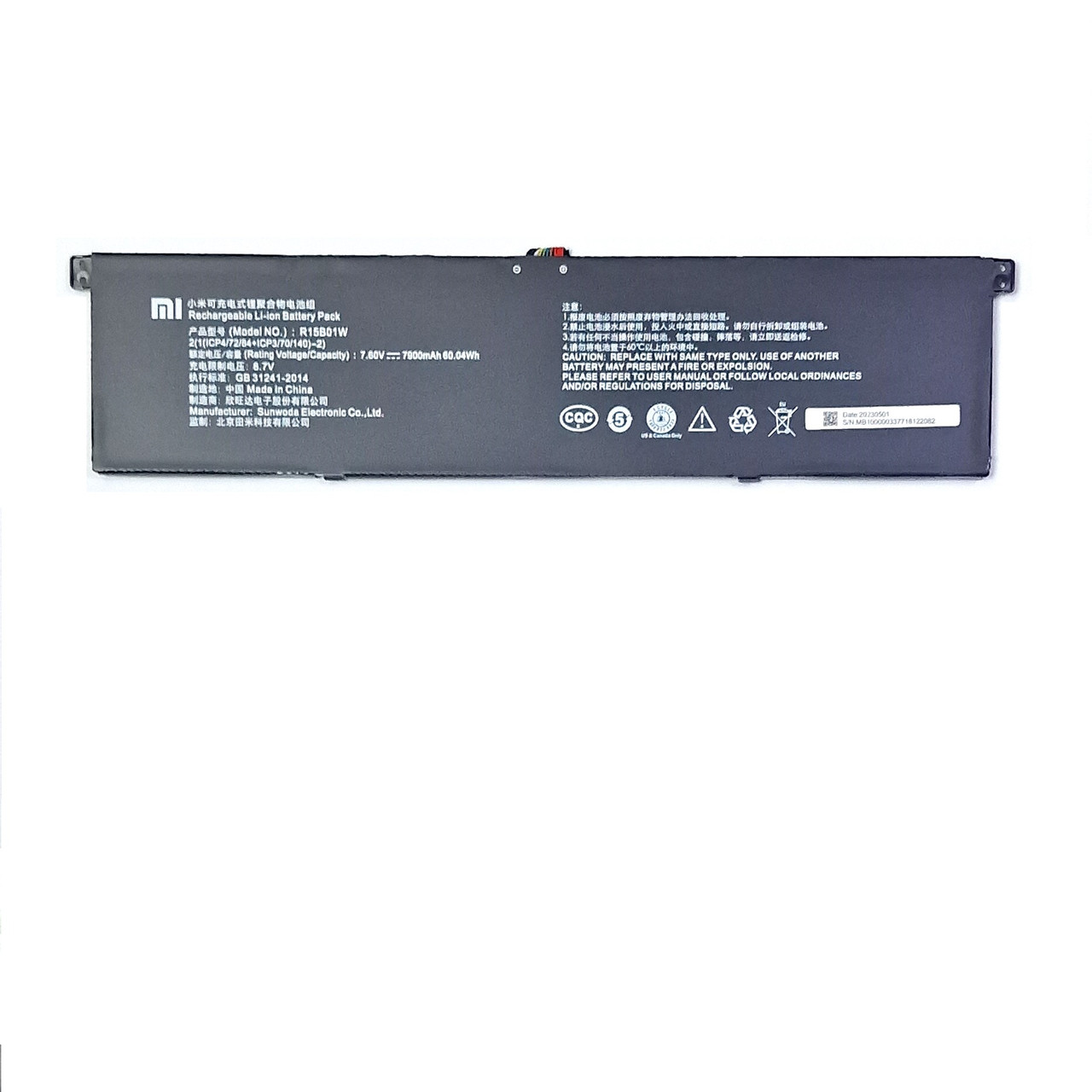 R15B01W батарея для Xiaomi Pro i5 15.6 TM1701 171501-AQ 171502-AD 7.6v 7900mAh ORG