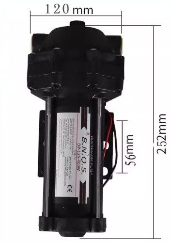 Насос мембранный BNQS DP-125-400W для систем распыления и фильтров, 90 psi, 6,5 л/мин - фото 3 - id-p112467049