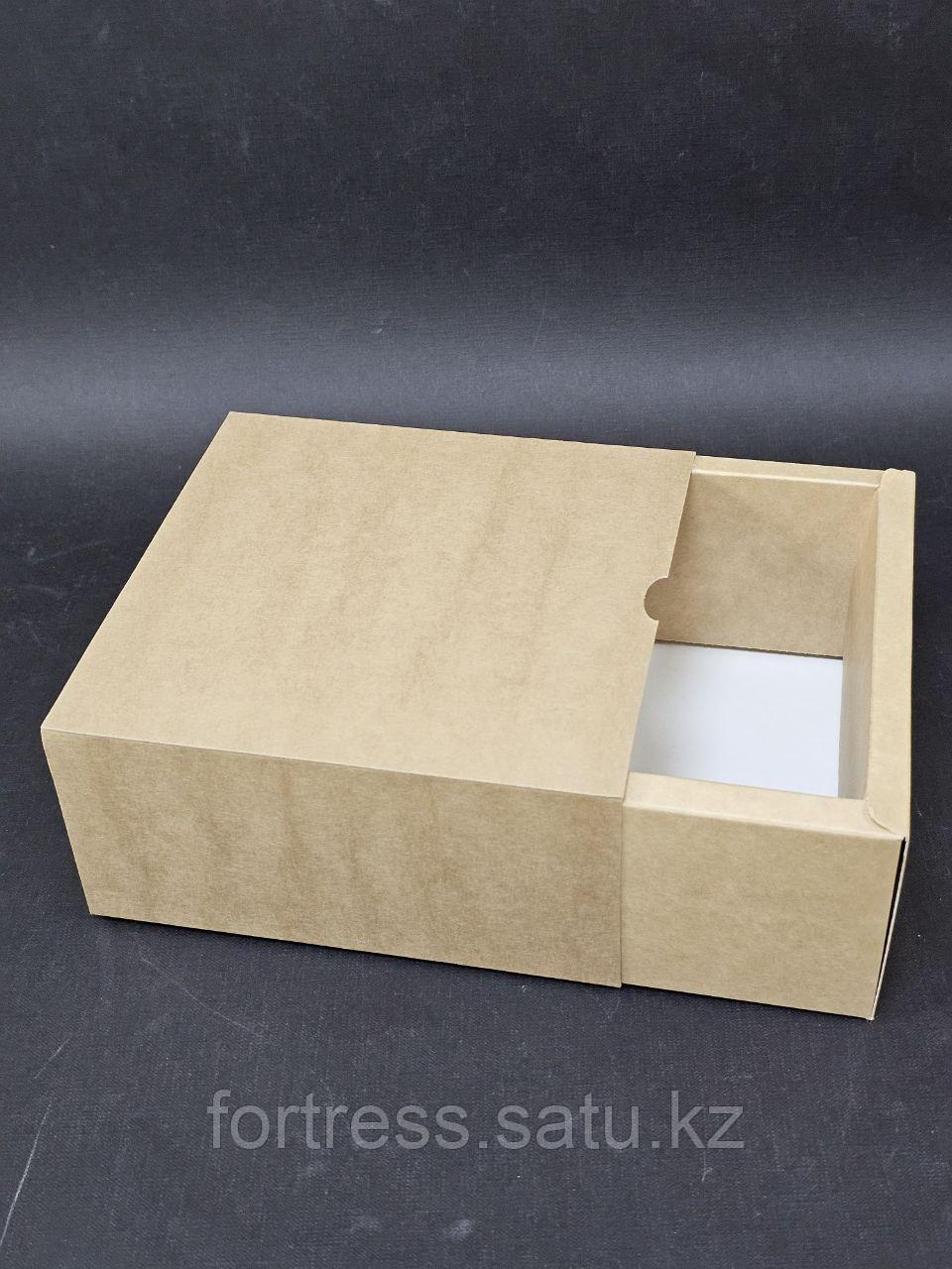 Коробка пенал внешний размер 15*15*7см крафт(13*13*7)внутренний размер - фото 3 - id-p77030789