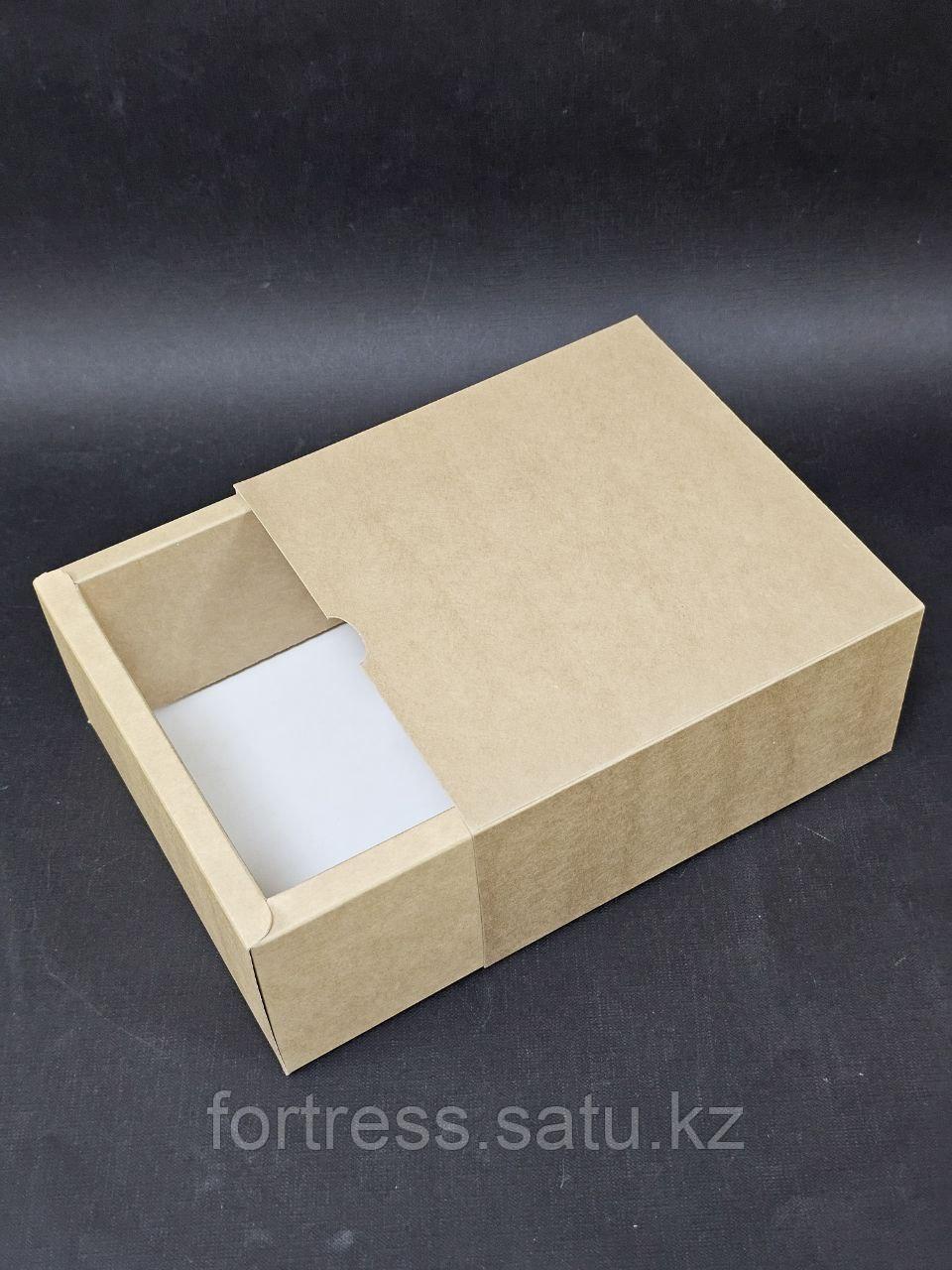 Коробка пенал внешний размер 15*15*7см крафт(13*13*7)внутренний размер - фото 4 - id-p77030789