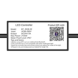 RGB Контроллер для светильника бассейна BT-RGB-02 - фото 4 - id-p112485763