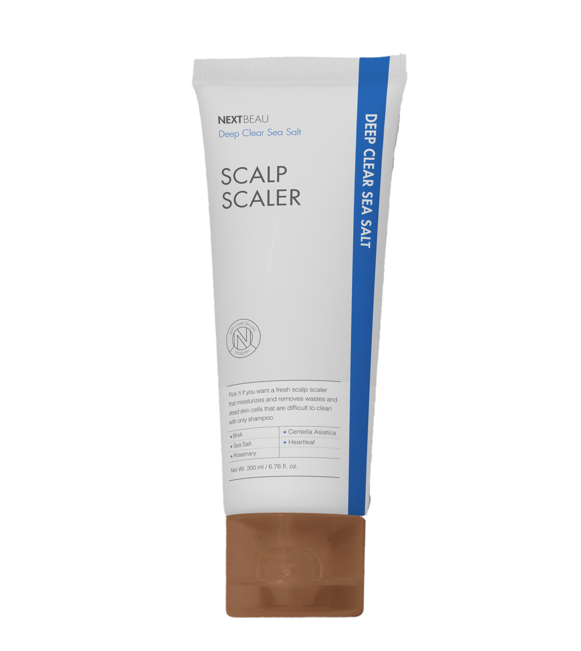 Скраб для кожи головы NEXTBEAU Scalp Scaler Deep Clear Sea Salt с морской солью 200 мл - фото 1 - id-p112494280