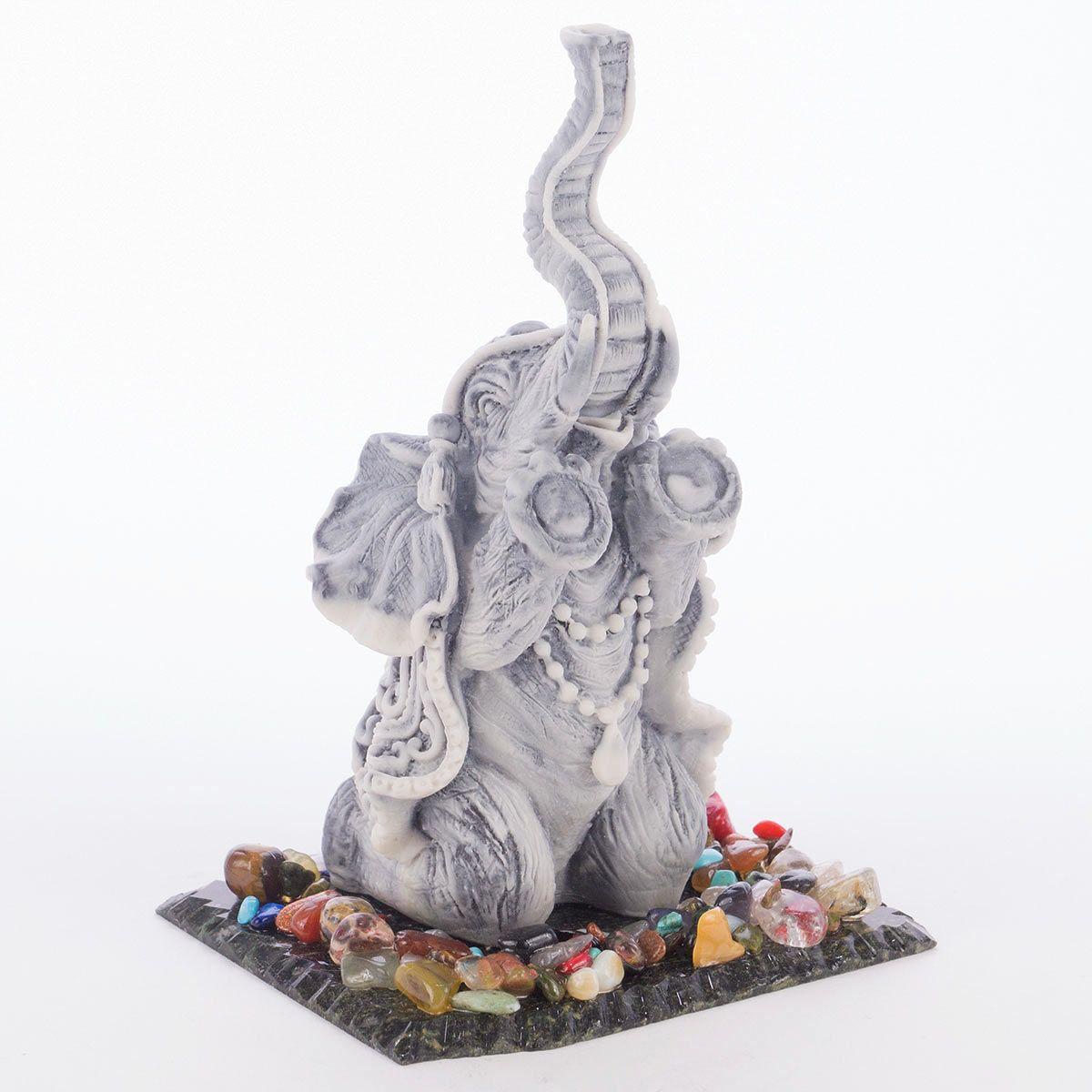 Сувенир "Слон с четками" из мрамолита 118997 - фото 1 - id-p112494494