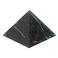 Пирамида 11,5х11,5х7,8 см камень змеевик / каменная пирамидка / настольный сувенир