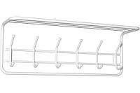 Вешалка с полкой 80 ЗМИ Белый