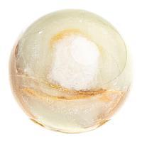 Шар из оникса зелено-коричневый 6 см (2,5) / шар декоративный / шар для медитаций / каменный шар / сувенир из