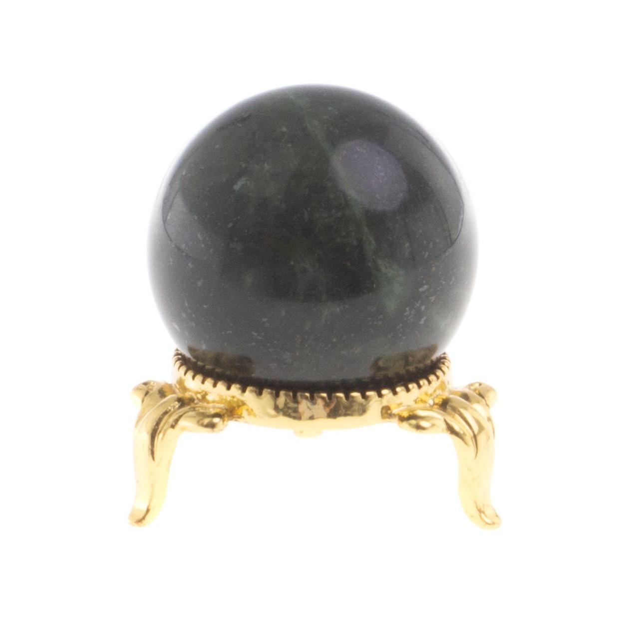 Шар из нефрита 3,5 см / шарик нефритовый / шар для медитаций / каменный шар / сувенир из камня - фото 3 - id-p101622066
