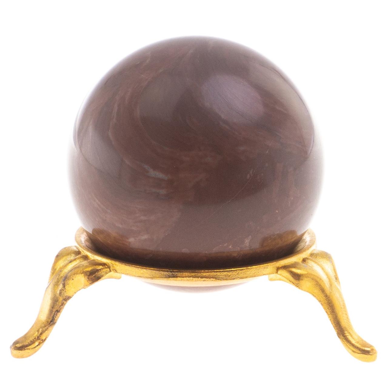 Шар из лемезита 4,5 см / шар декоративный / шар для медитаций / каменный шарик / сувенир из камня - фото 2 - id-p102393665