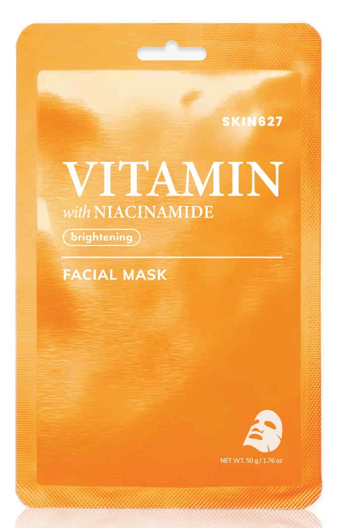 Маска тканевая для лица SKIN627 VITAMIN with NIACINAMIDE SHEET MASK Витамин и Ниацинамид - фото 1 - id-p112496500