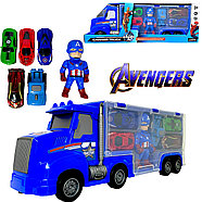 868-17 Грузовик Мстители Avengers (1 герой+5 машин) 41*14см, фото 3