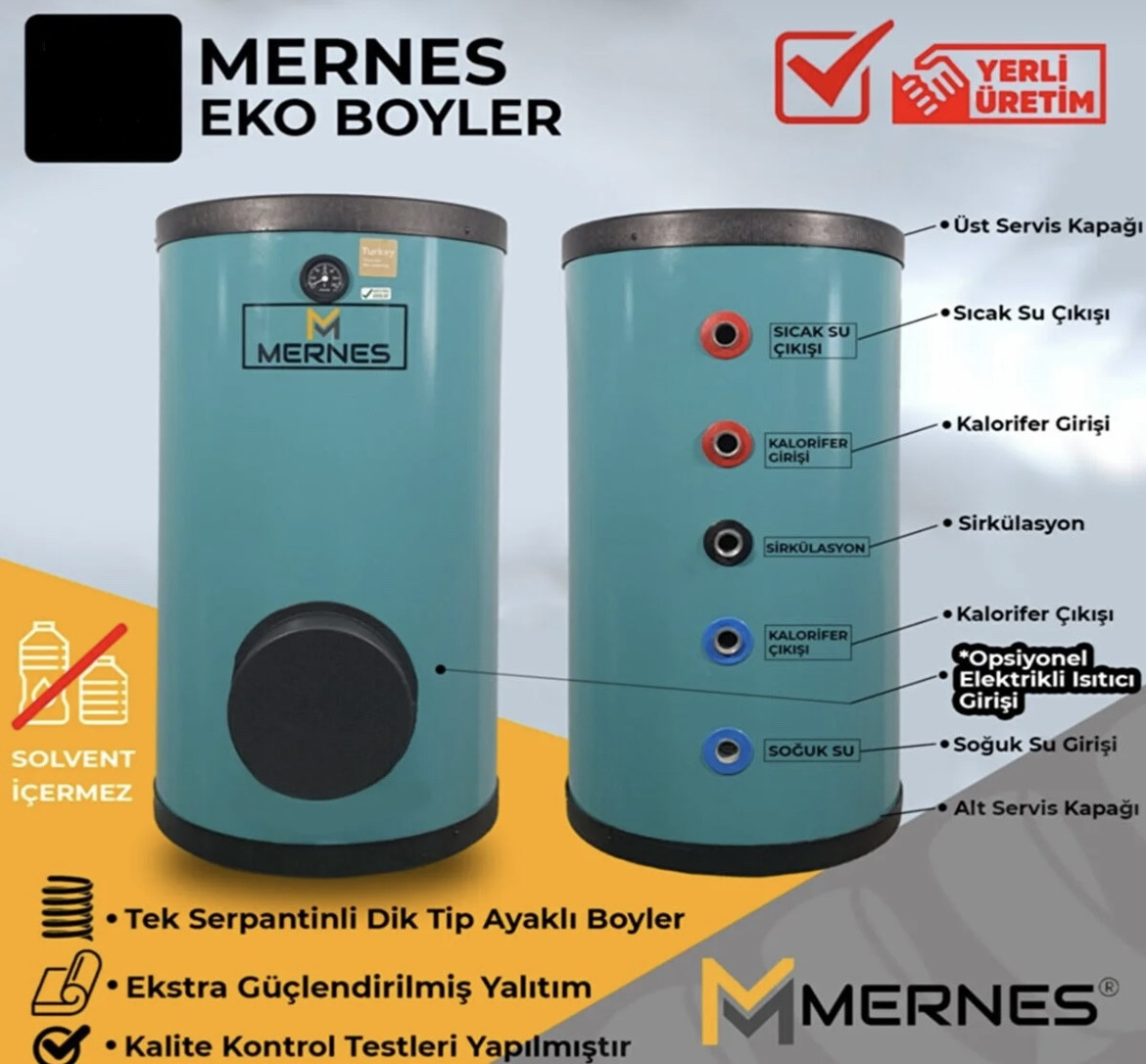 Бойлер косвенного нагрева "MERNES" 750л (Турция)