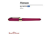 Ручка пластиковая шариковая Monaco, 0,5мм, синие чернила, пурпурный, фото 3