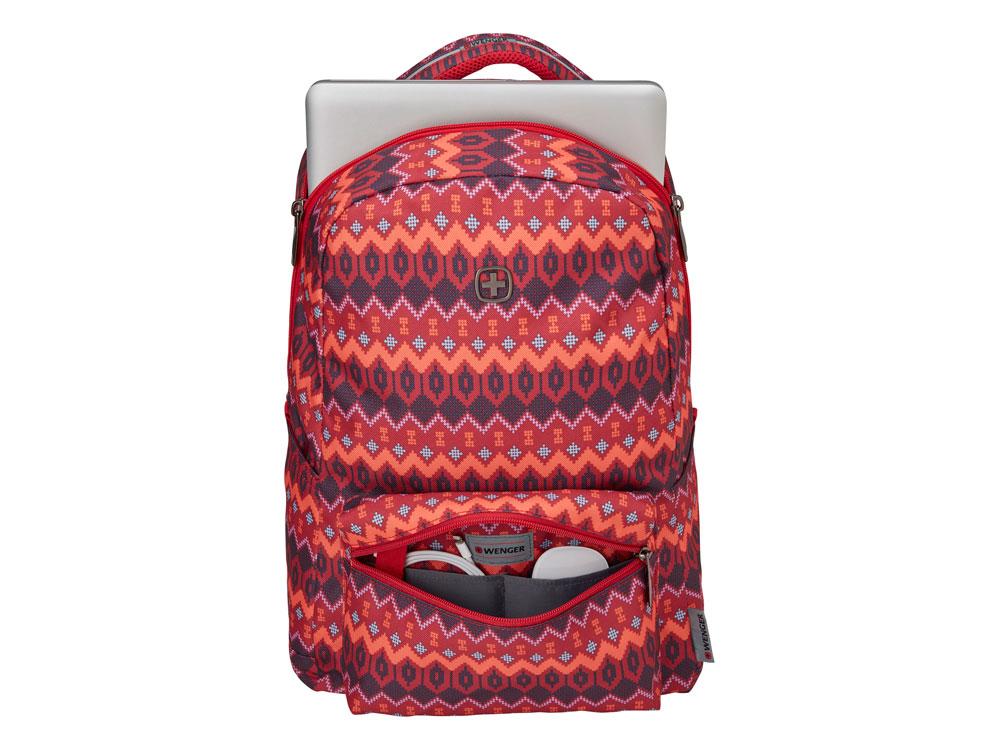 Рюкзак WENGER 16'', красный с рисунком, полиэстер, 36 x 25 x 45 см, 22 л - фото 5 - id-p112497426