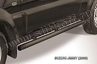 Защита порогов d57 труба черная Slitkoff для Suzuki Jimny (1998-2012)