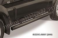 Защита порогов d76 труба черная Slitkoff для Suzuki Jimny (1998-2012)