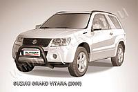 Кенгурятник d76 низкий черный Slitkoff для Slitkoff для Suzuki Grand Vitara 3 doors (2008-2012)