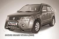 Кенгурятник d76 низкий черный Slitkoff для Slitkoff для Suzuki Grand Vitara (2005-2008)