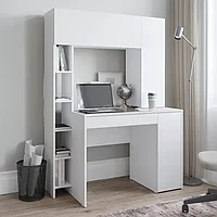 Компьютерный, письменный стол Комфорт 117х60х166 см, Белый (О)