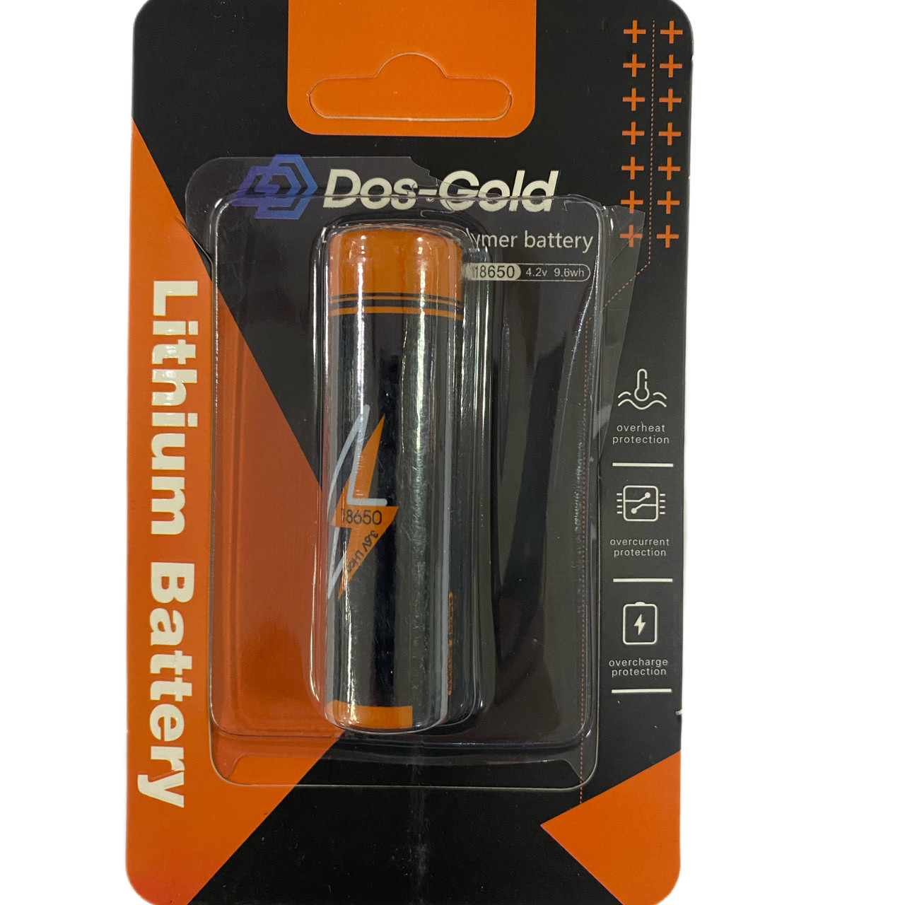 Аккумулятор Dos Gold Li-Ion 18650 4.2V 2600mAh, 1шт