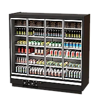 Горка холодильная ПРАГА 2500 (встроенный агрегат, распашные двери)