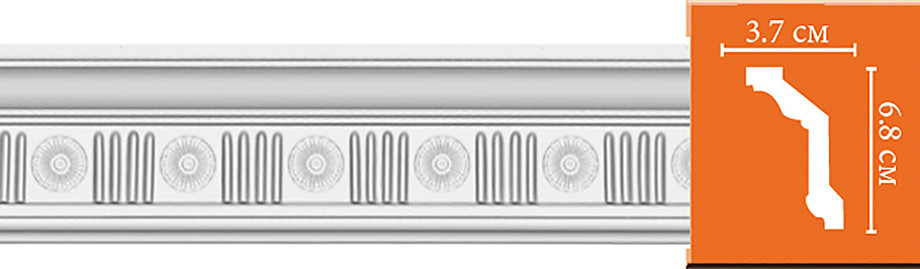 Плинтус потолочный с рисунком Decomaster DT 88151 (68x37x2400 мм) - фото 1 - id-p112250667