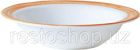 Блюдце десертное Arcoroc Brush 49135 12 см, бело-оранжевое - фото 1 - id-p112348122