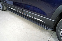 Пороги алюминиевые ''Slim Line Black'' 1920 мм ТСС для Jetour X90 Plus 2WD 2023-