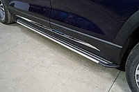 Пороги алюминиевые ''Slim Line Silver'' 1920 мм ТСС для Jetour X90 Plus 2WD 2023-