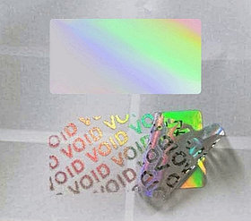 VOID 4-тен 2 см-ге дейінгі кепілдік голографиялық жапсырмалар парақ 16 дана.