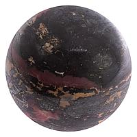 Шар из родонита 6,5 см / шар декоративный / шар для медитаций / каменный шарик / сувенир из камня