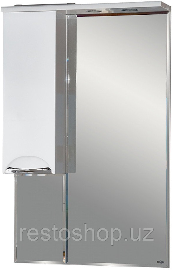 Шкаф зеркальный Misty Орхидея-65 65х100,3 см с подсветкой, левый - фото 1 - id-p112347102