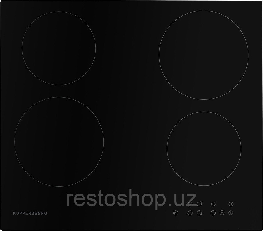 Варочная панель Kuppersberg ECO 601 электрическая, черная с прямой кромкой - фото 1 - id-p112298140