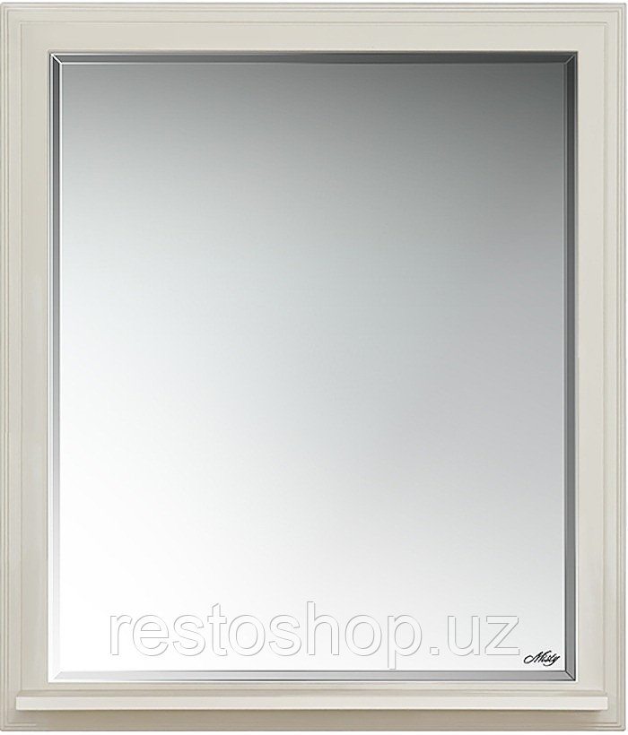 Зеркало Misty Шармель-80 83х85 см с полочкой, светло-бежевое - фото 1 - id-p112347125