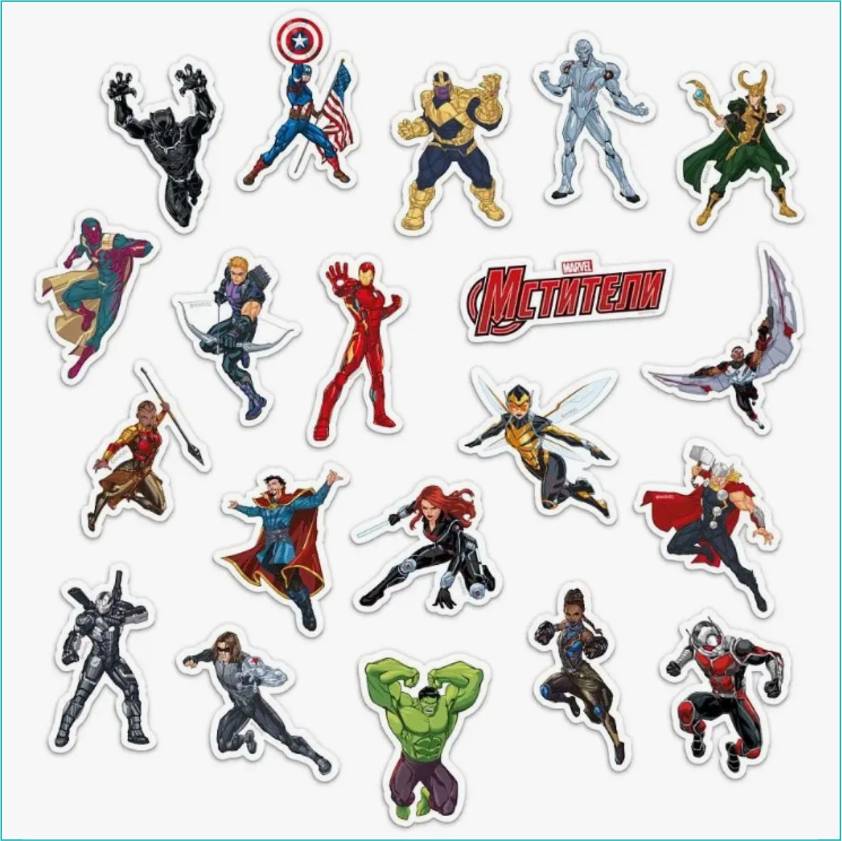 Набор декоративных магнитов "Мстители" (Marvel) 20шт. - фото 2 - id-p112524714