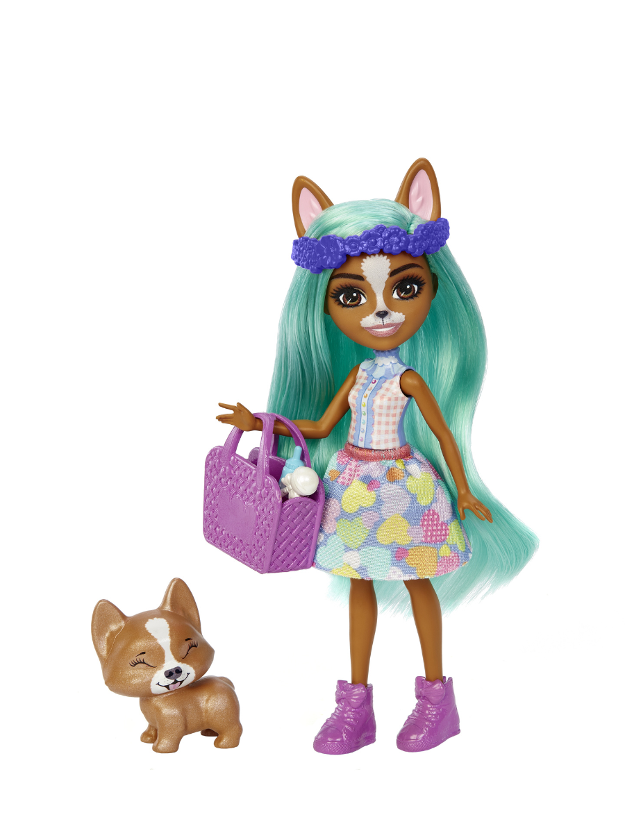 Энчантималс Игровой набор Enchantimals Корги Криция с малышами