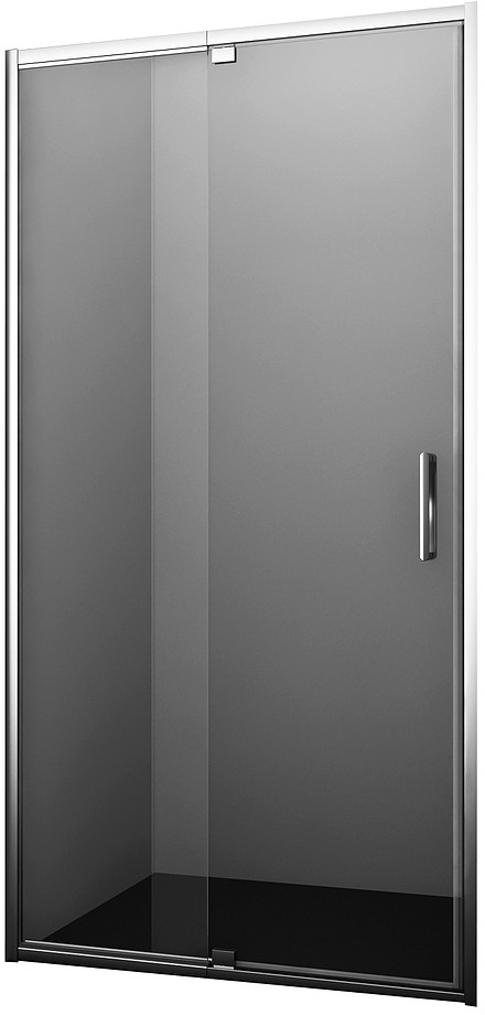 Дверь душевая Wasserkraft Berkel 48P12 100х200 см, в нишу, распашная, серебристый профиль - фото 1 - id-p112529670
