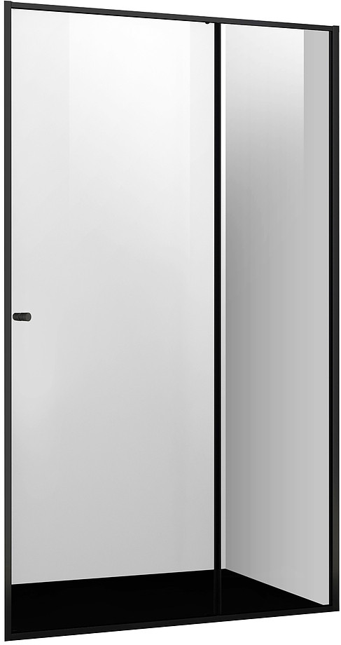 Дверь душевая Wasserkraft Dill 61S13 110х200 см, в нишу, раздвижная, профиль черный матовый - фото 1 - id-p112543345