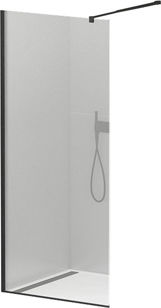 Перегородка душевая CEZARES LIBERTA-L-1-105-C-NERO 105х195 см, стекло прозрачное, профиль черный - фото 1 - id-p112536022