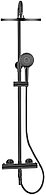 Душевая система Bronze de Luxe Scandi 11060B с термостатом, черная