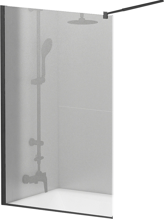 Шторка на ванну CEZARES LIBERTA-V-1-80/155-C-NERO 80х155 см, стекло прозрачное, профиль черный - фото 1 - id-p112544856
