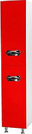 Шкаф-пенал Bellezza Альфа 35 с бельевой корзиной, красный