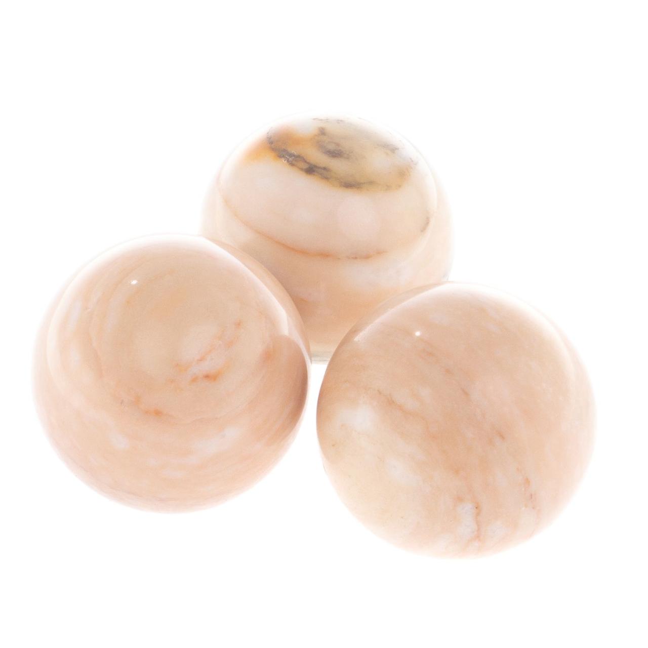 Шар из газганского мрамора 3,5 см / шар декоративный / шар для медитаций / каменный шарик / сувенир из камня - фото 2 - id-p112552591