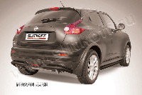 Уголки d57 черные Slitkoff для Nissan Juke 4WD (2010-2014)
