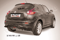 Защита заднего бампера d57 волна черная Slitkoff для Nissan Juke 4WD (2010-2014)